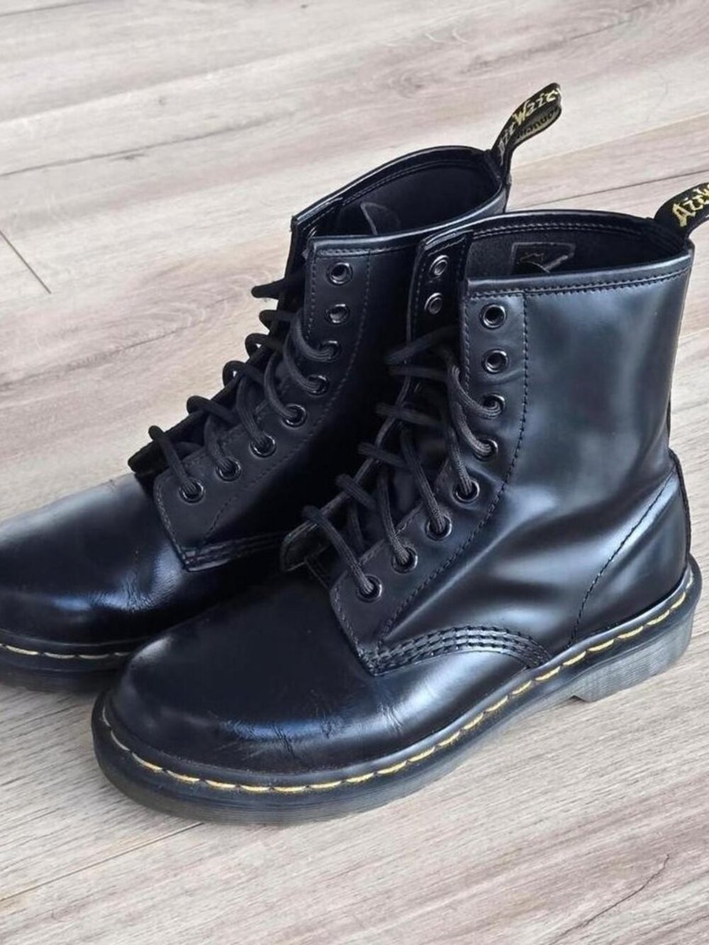 black leather 1460 combat boots Dr. Martens - size 37
